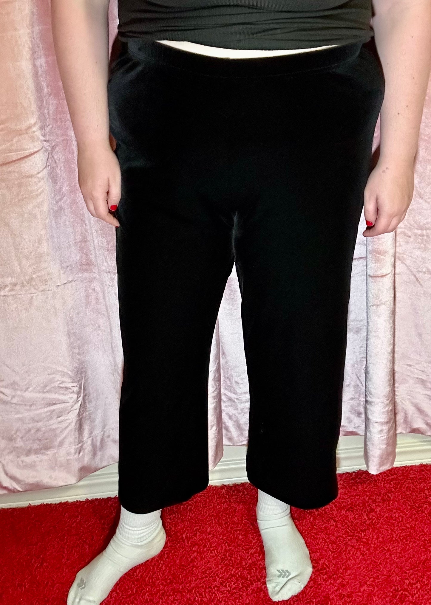 Black Velvet Pants (L)