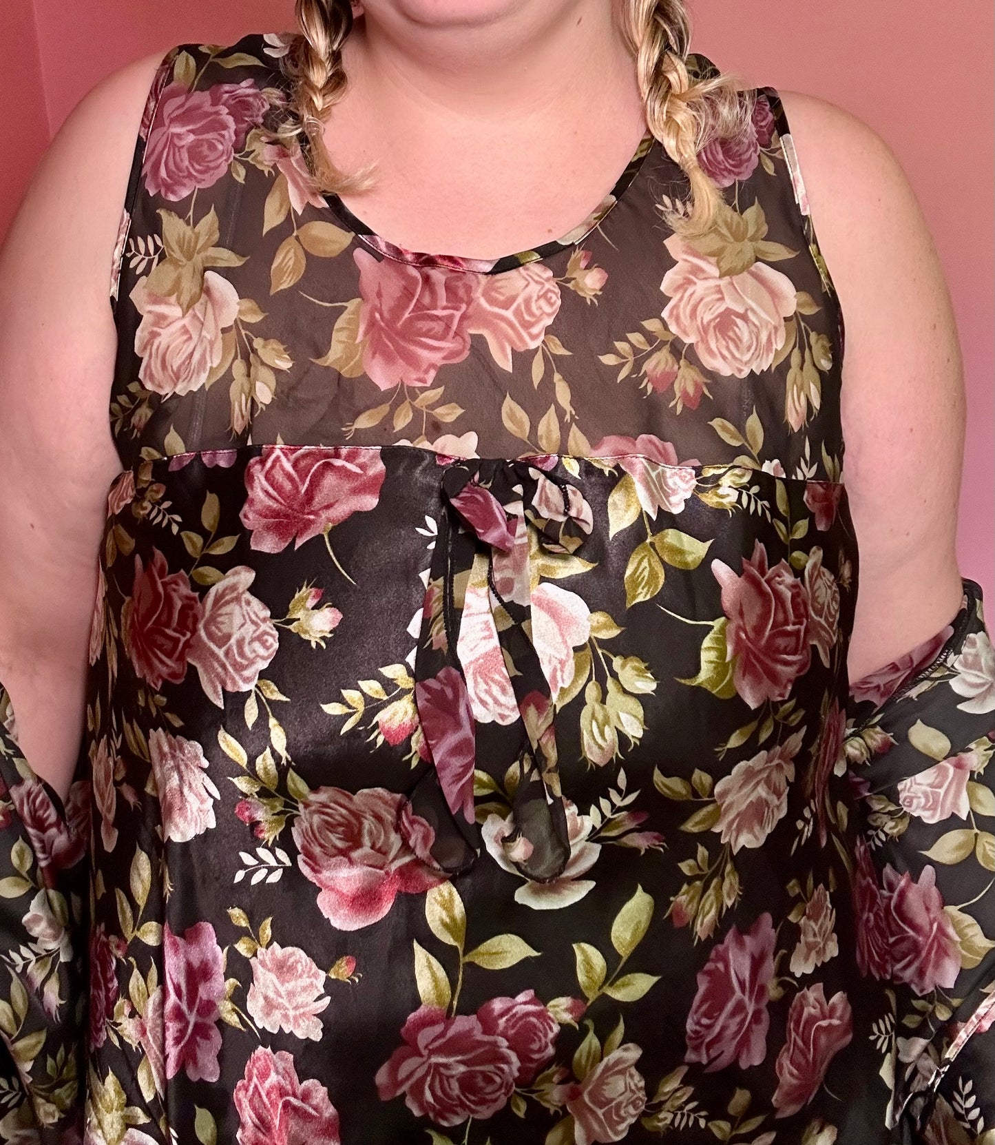 Floral Dress & Robe Set (1X)