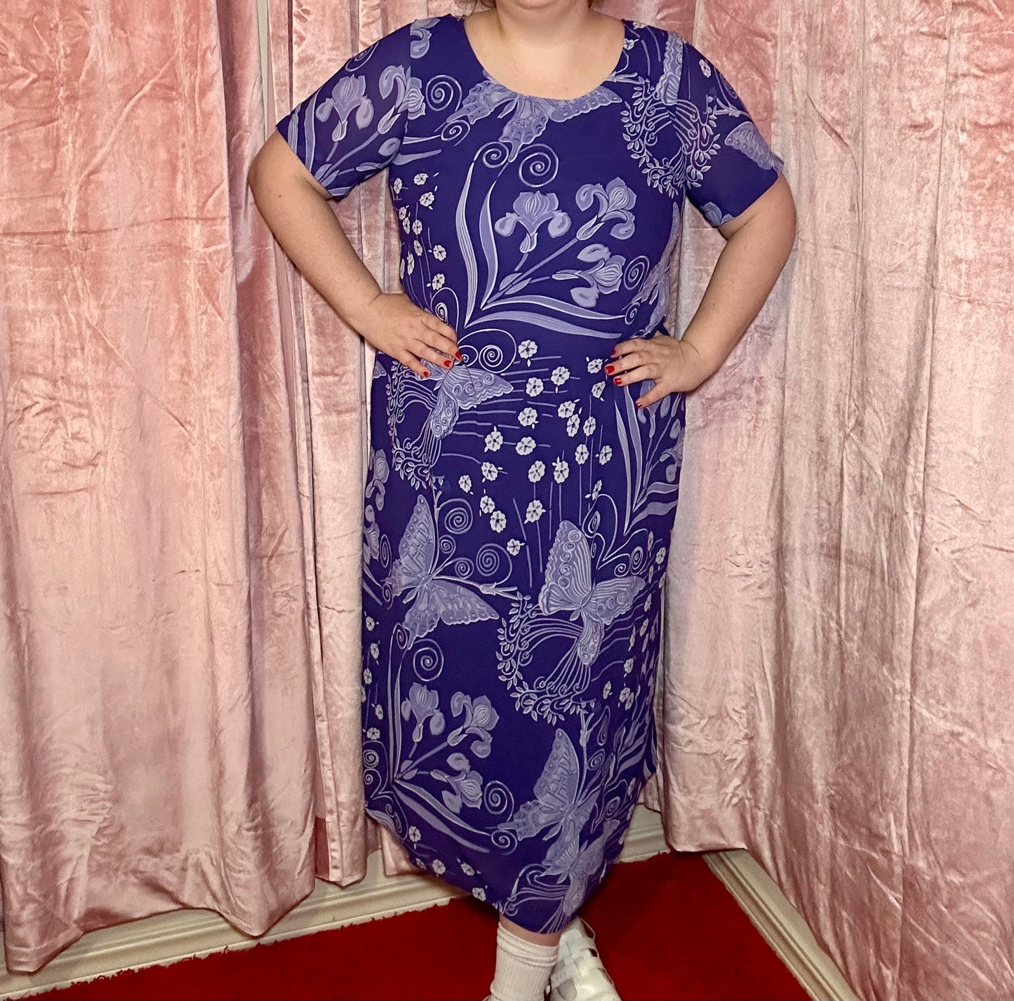 Blue Butterfly Dress (XL)