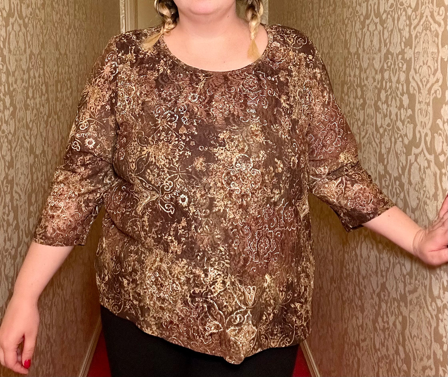Brown Lace Top (2X)