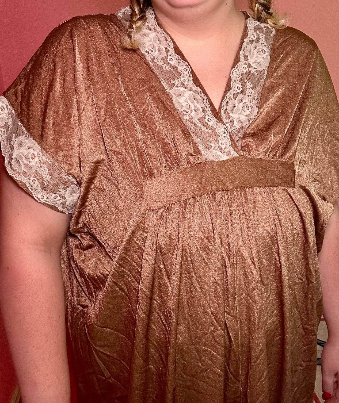 Brown Lace Nightgown (XXL)