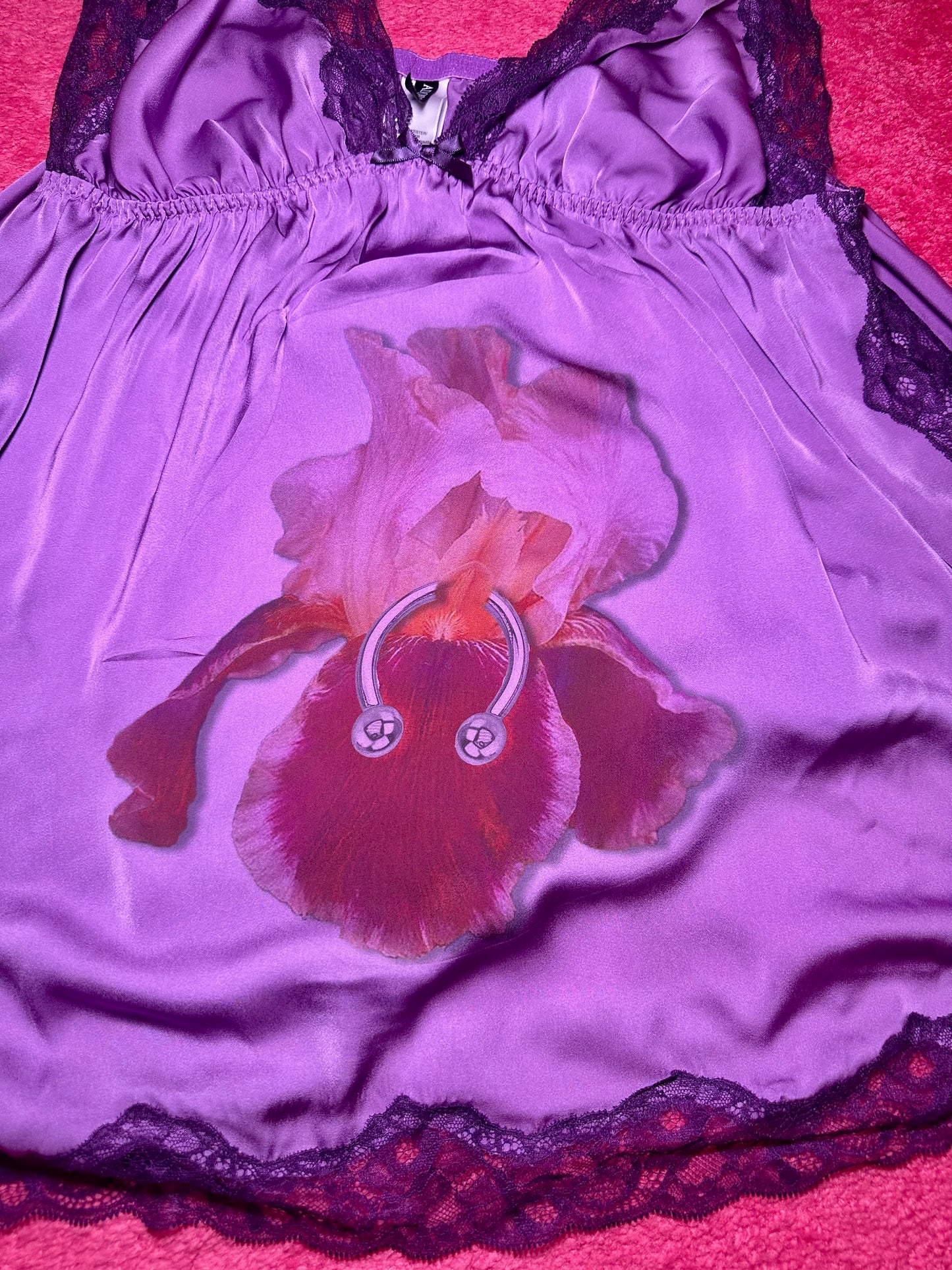 Pierced Iris Purple Lingerie Top (2X)