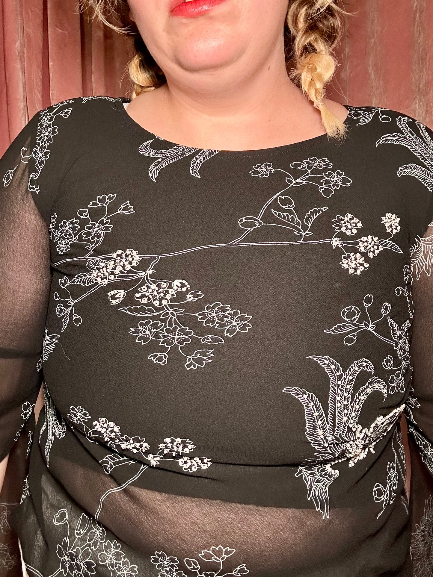 Black Beaded Top (XL)