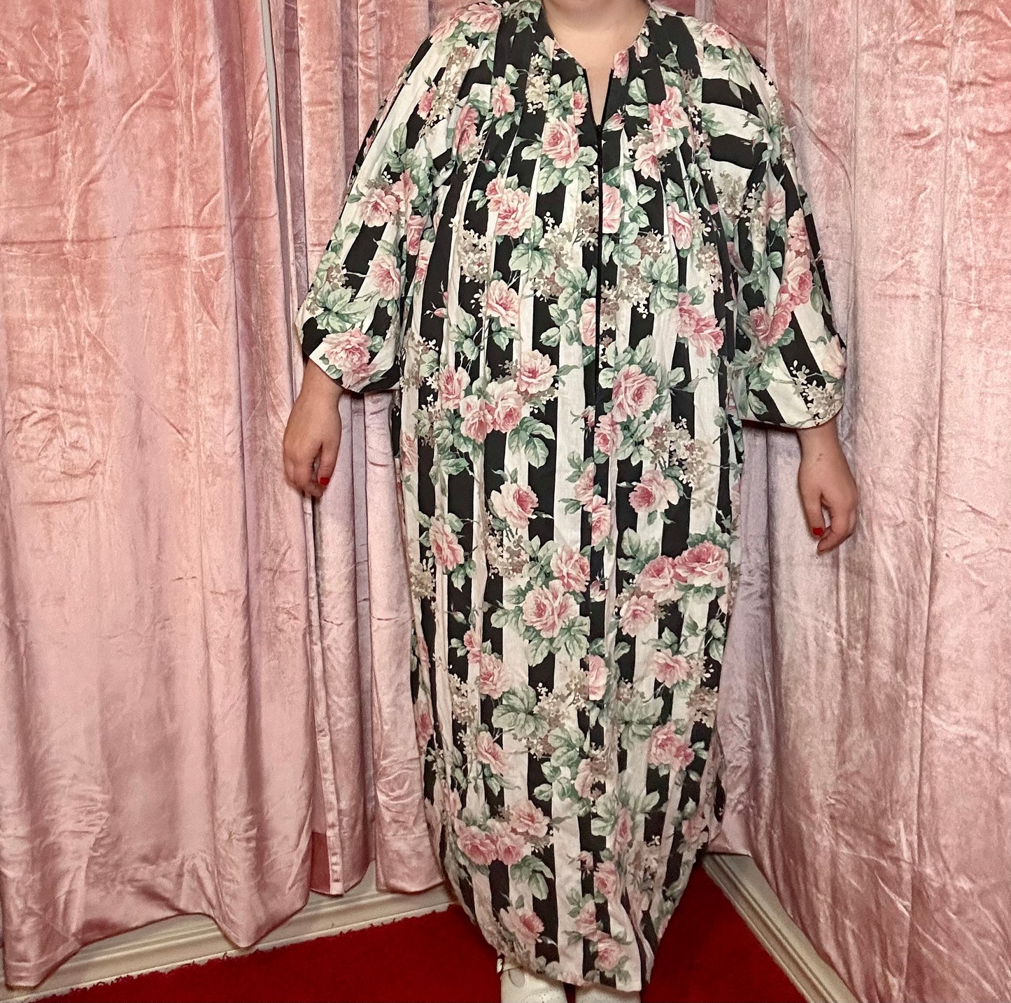 Striped Floral House Dress (3X)