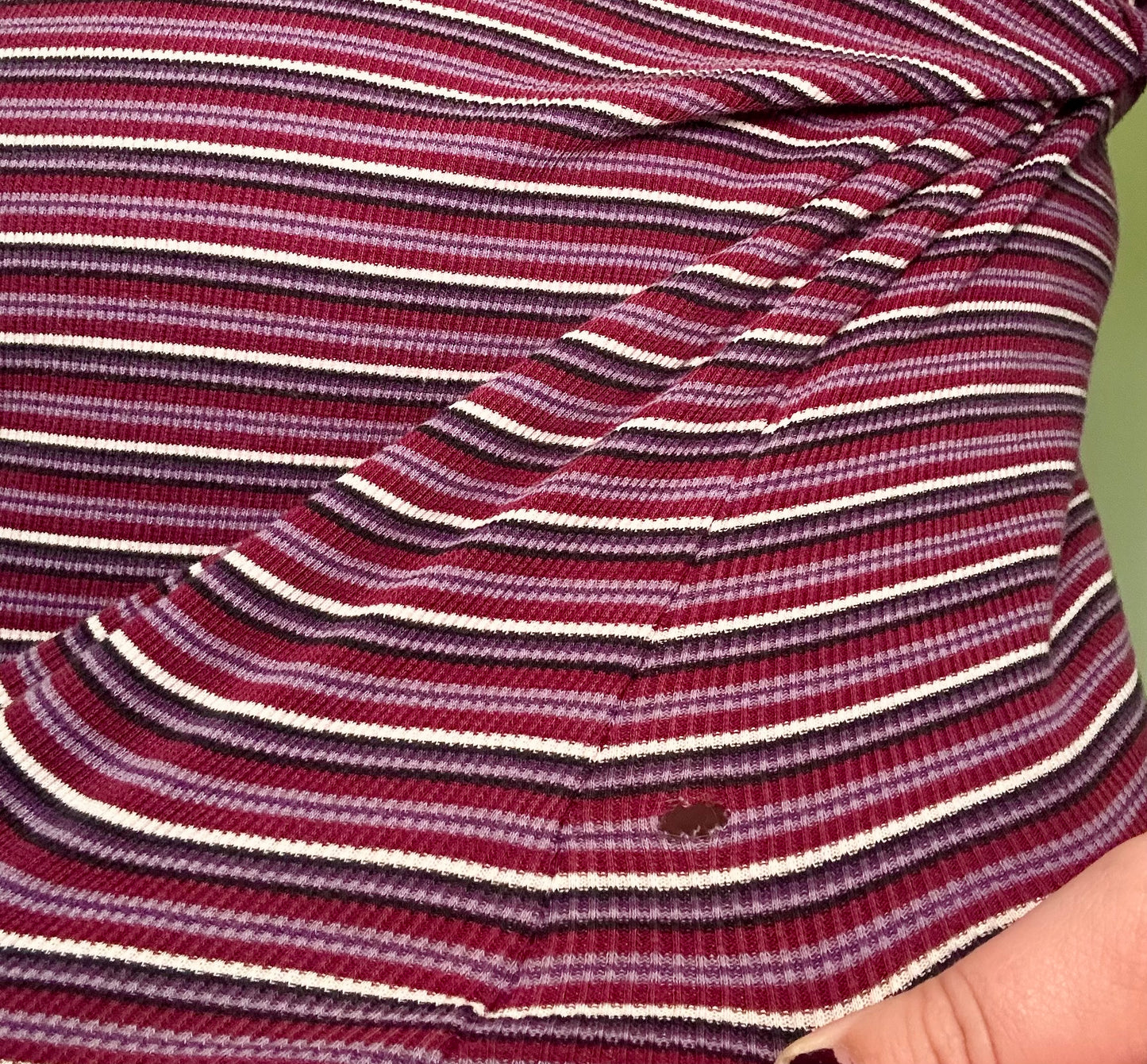 Purple Striped Turtleneck (L)