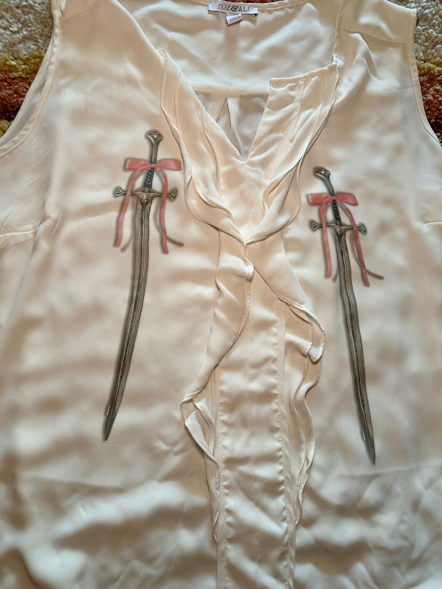 Swords Ruffle Blouse (2X)