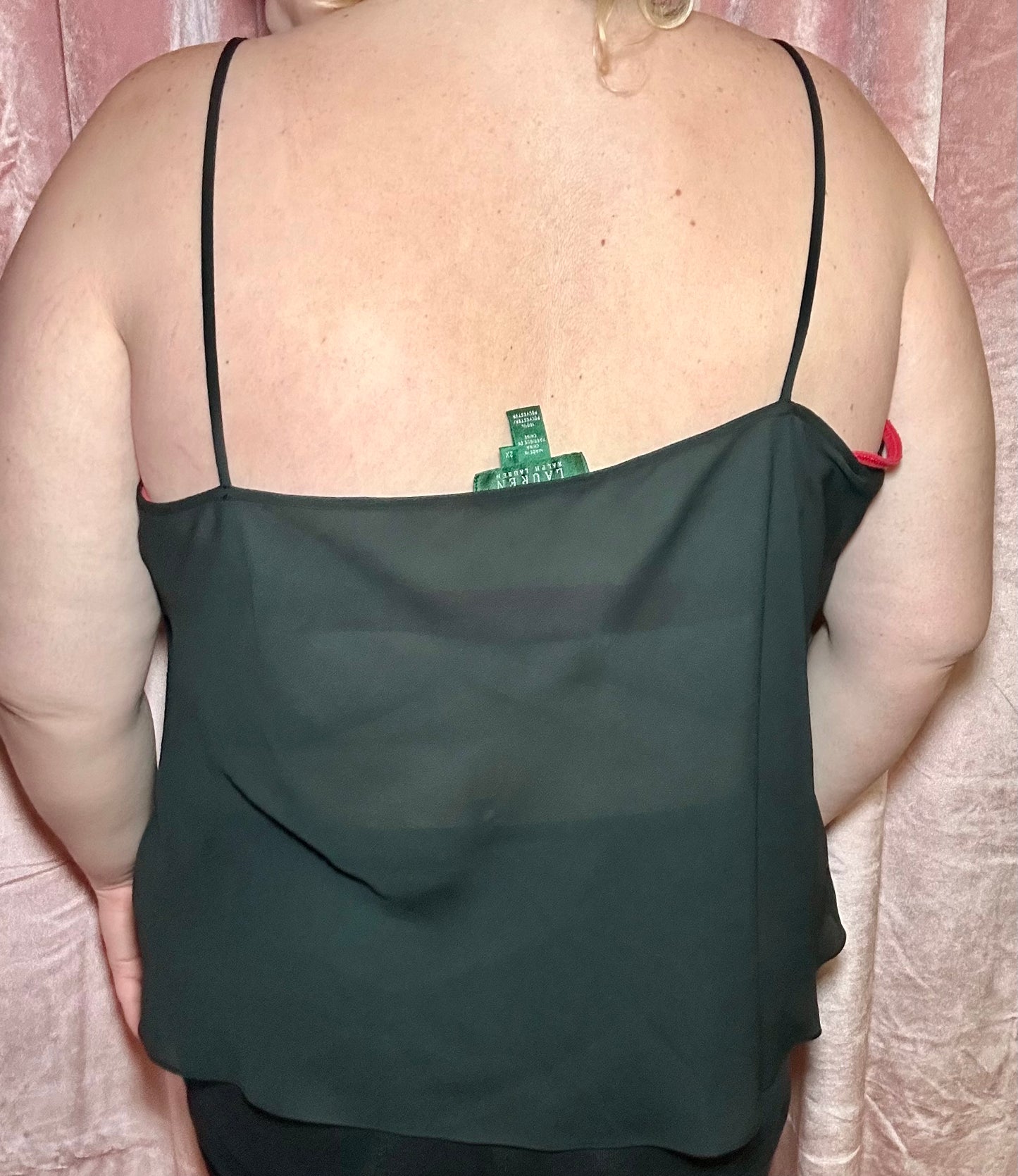 Black Chiffon Tank (2X)