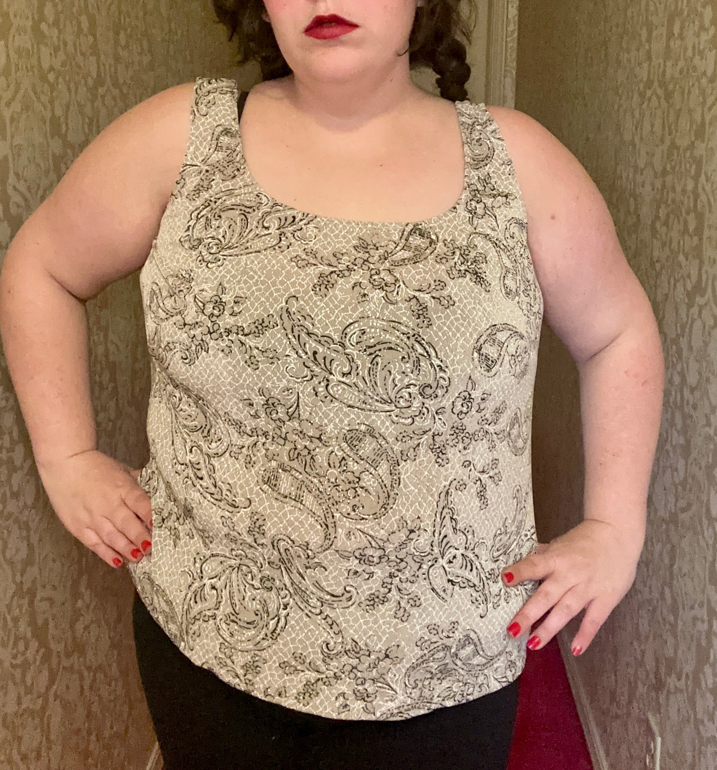 Glitter Paisley Blouse (2X)