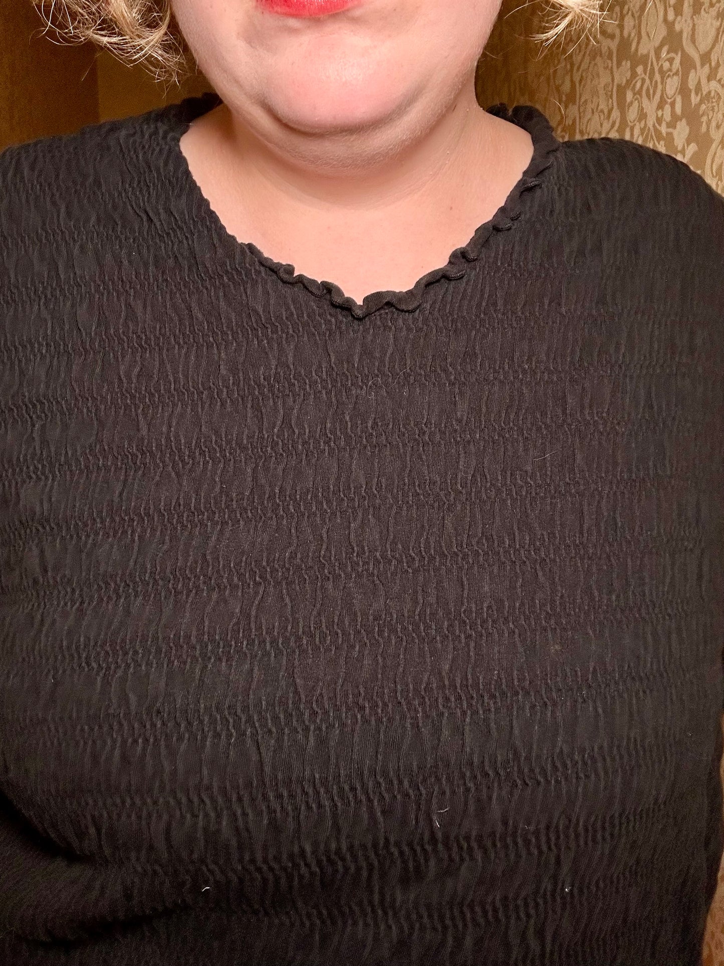 Ruched Black Tank Top (2X)