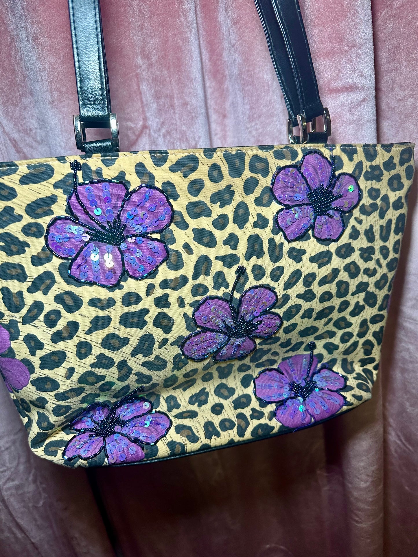 Leopard Flower Purse