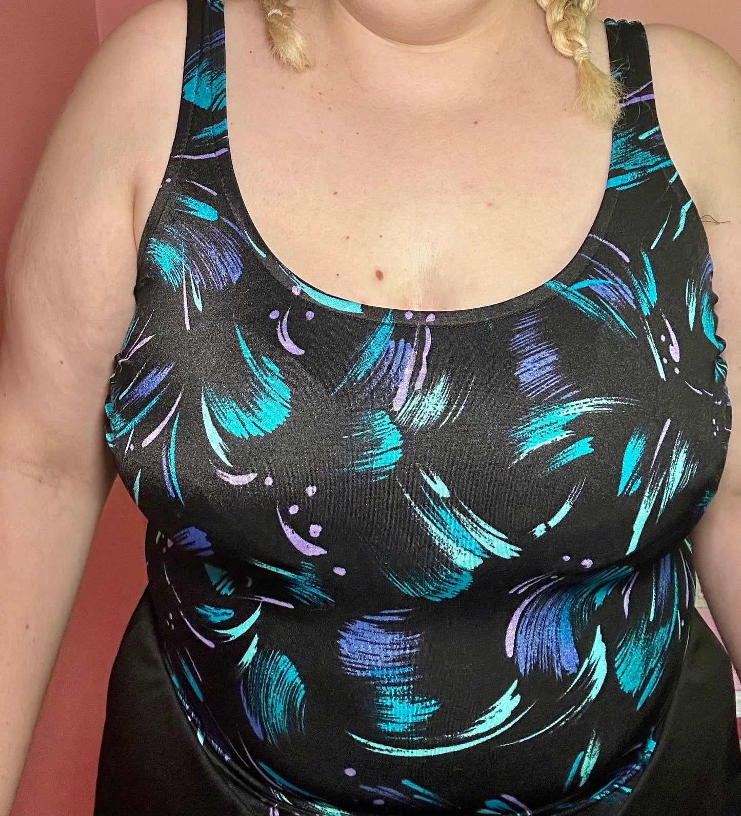 Watercolor Swim Dress (22W)