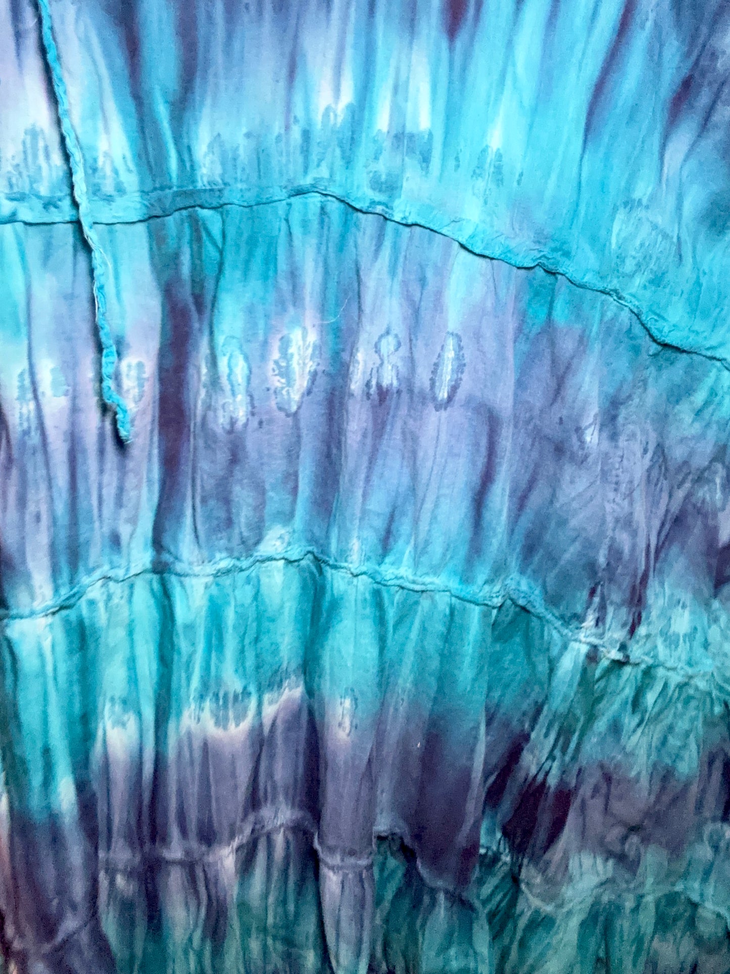 Blue Tiered Tie Dye Skirt (4XL)