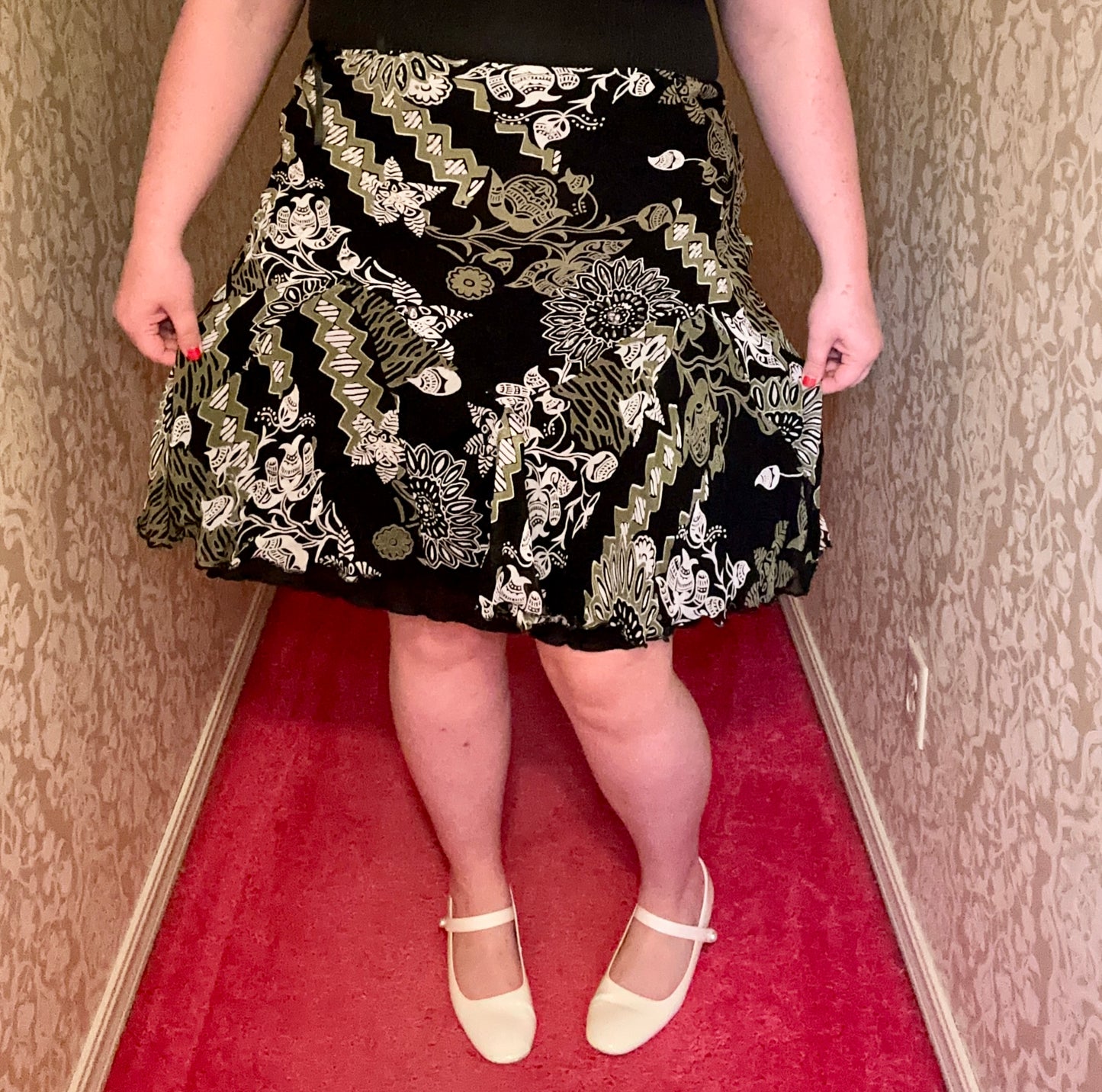 Green Floral Fairy Skirt (L)