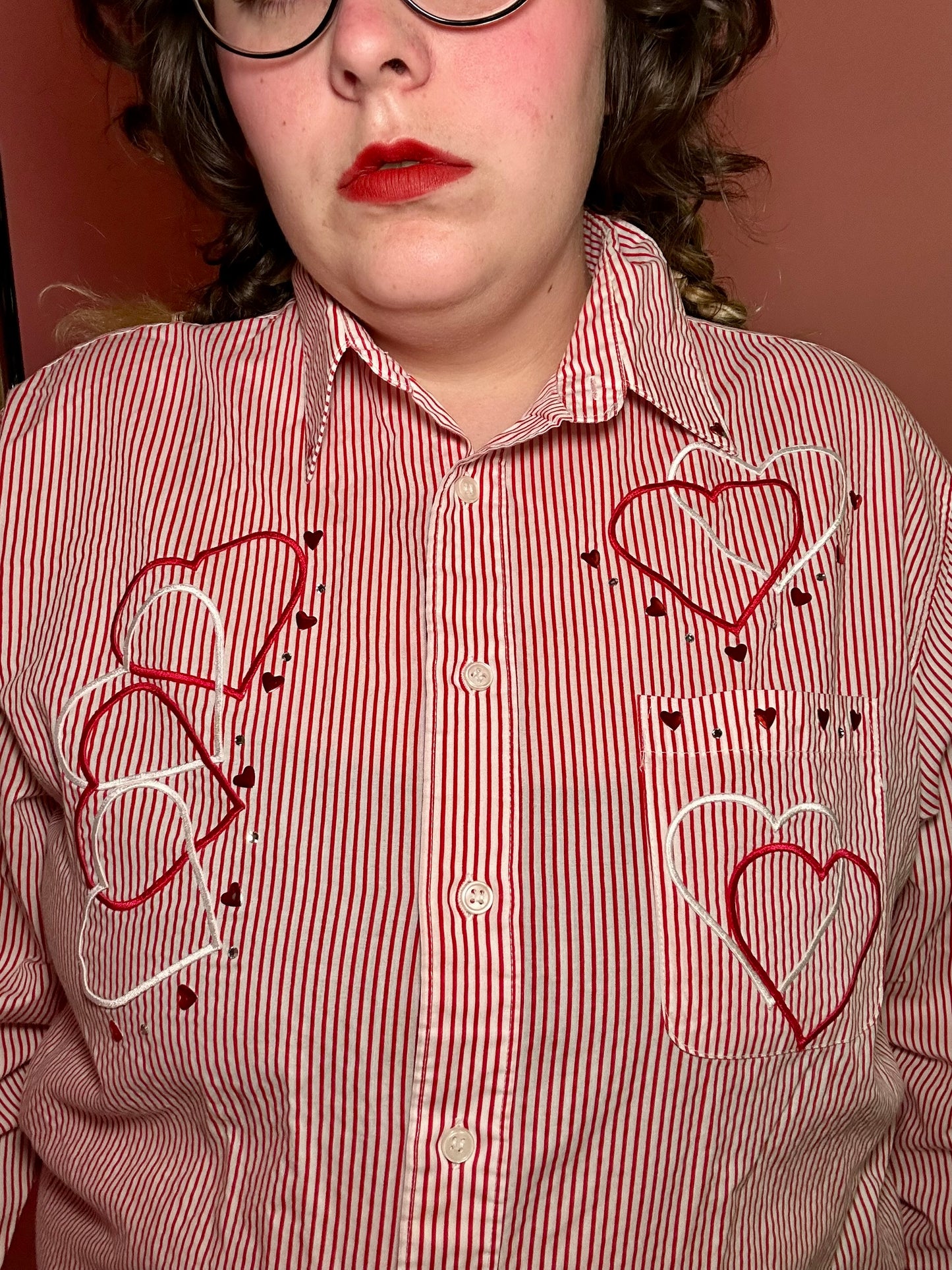 Red Heart Button Up (XL)