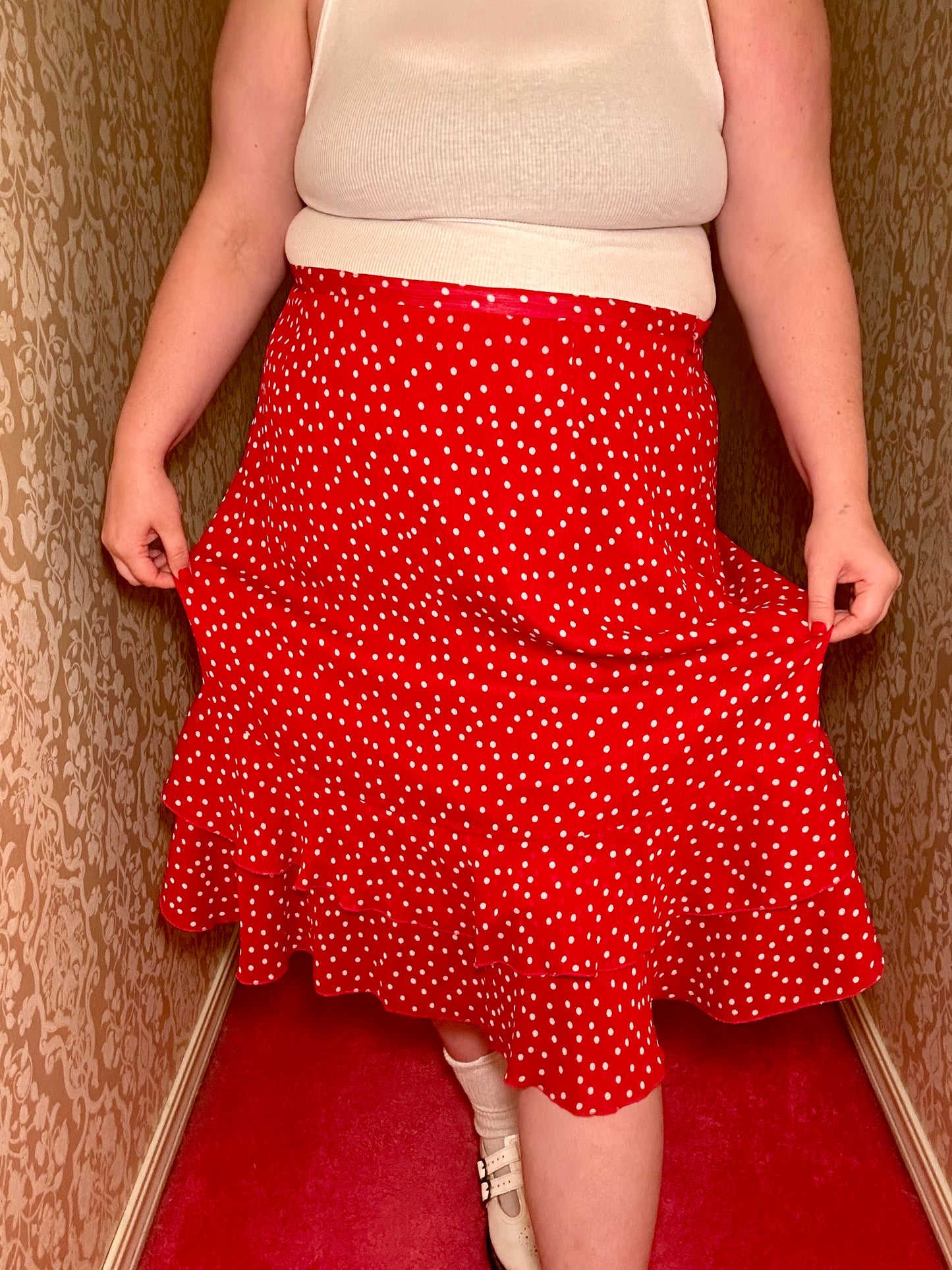 Red Polka Dot Skirt (24W)