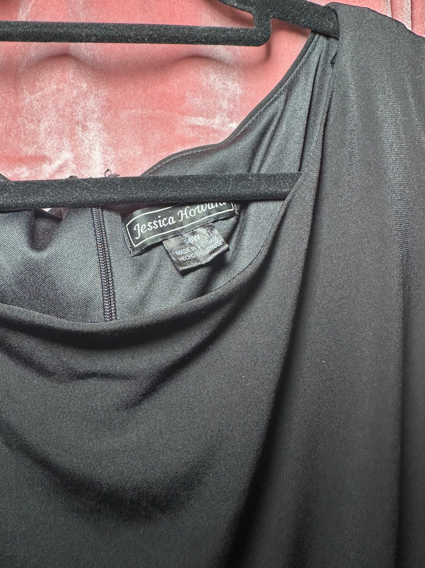 Black 90s Midi Dress (16W)