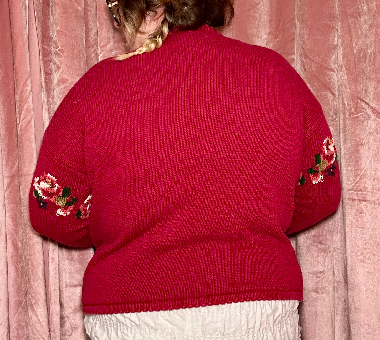 Rose Knit Sweater (L)