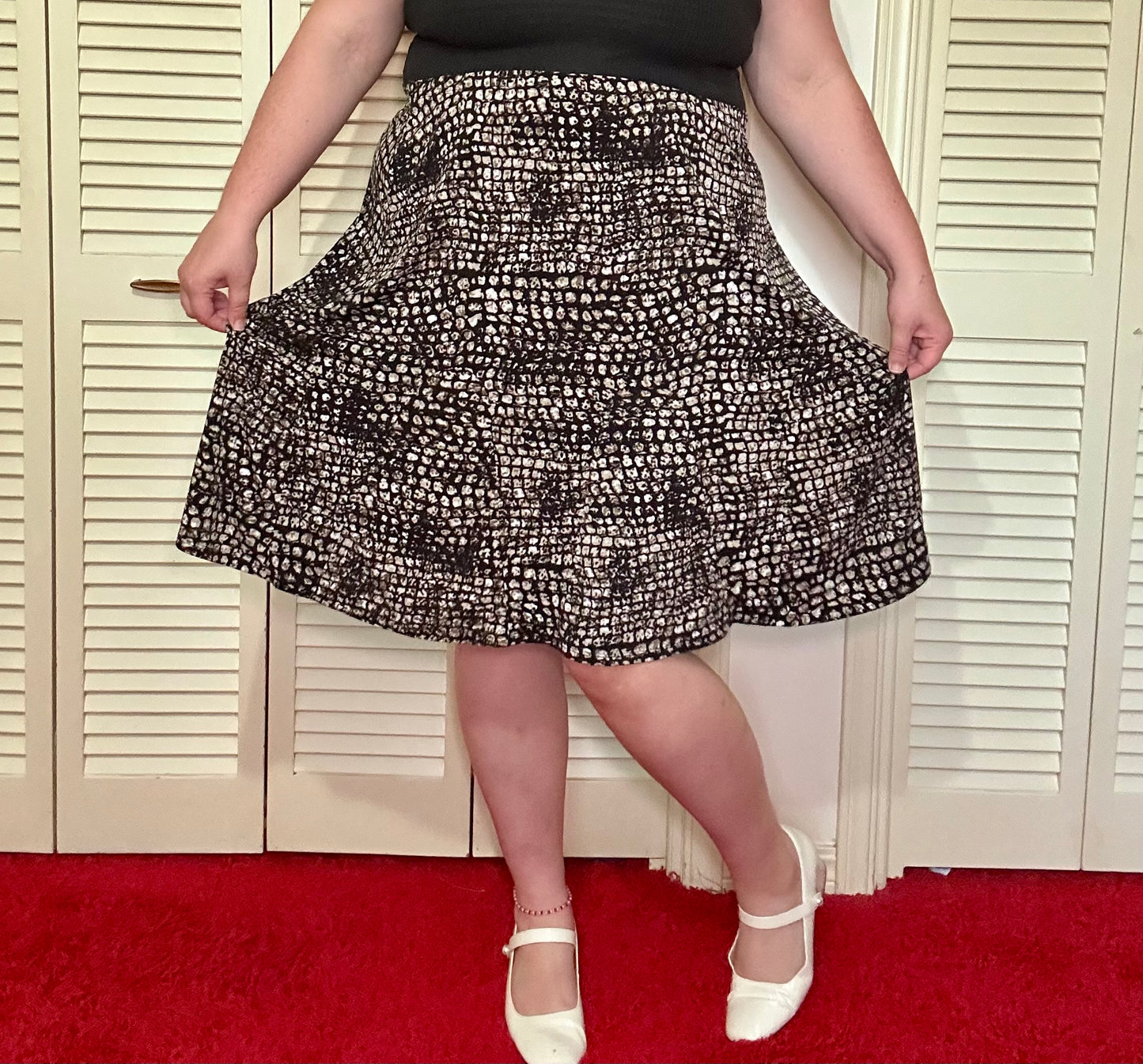 Snakeskin Midi Skirt (3X)