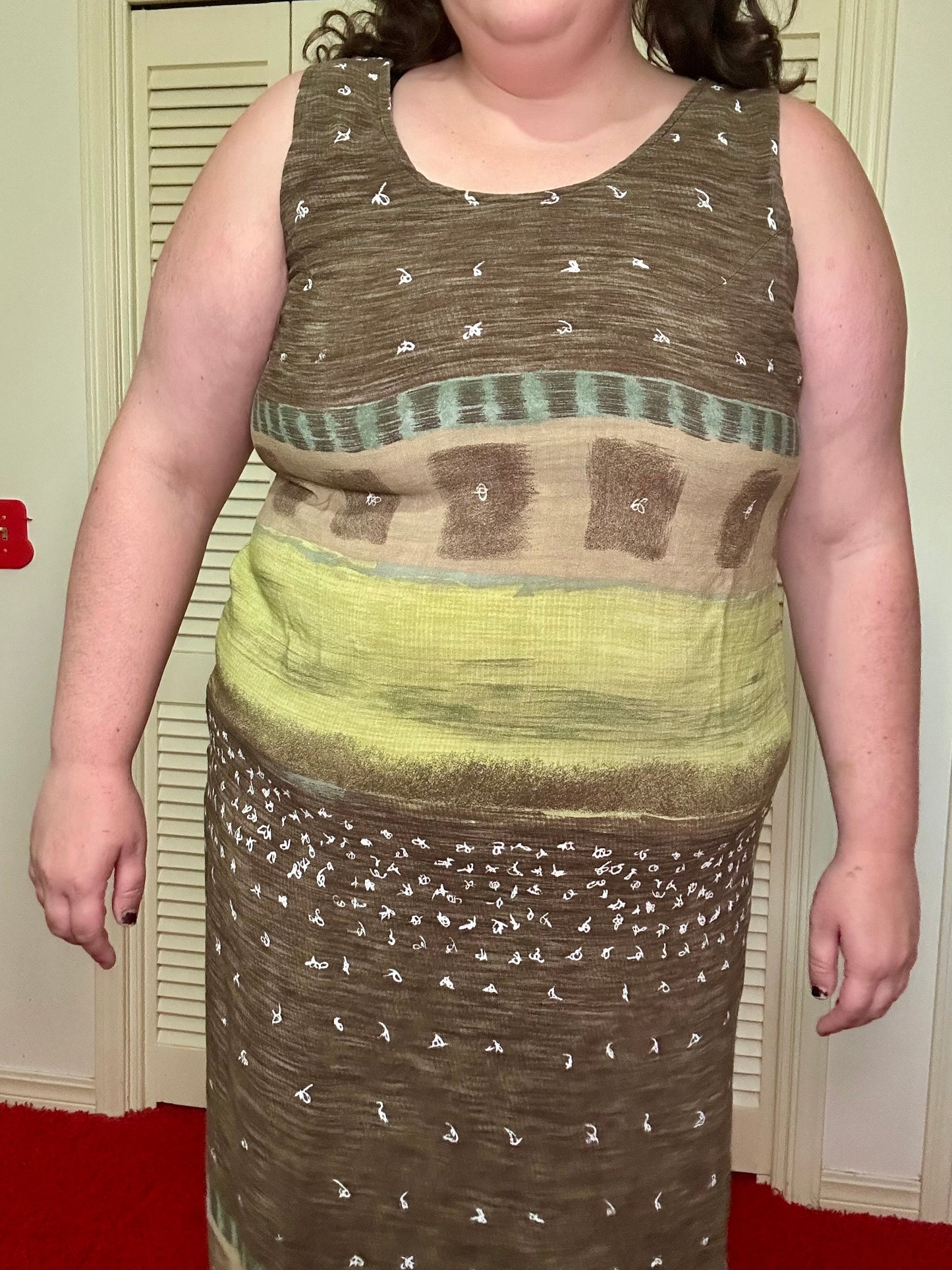 Boho Green Graphic Dress (18)