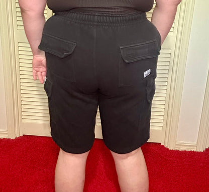 Black Athletic Cargo Shorts (XL)
