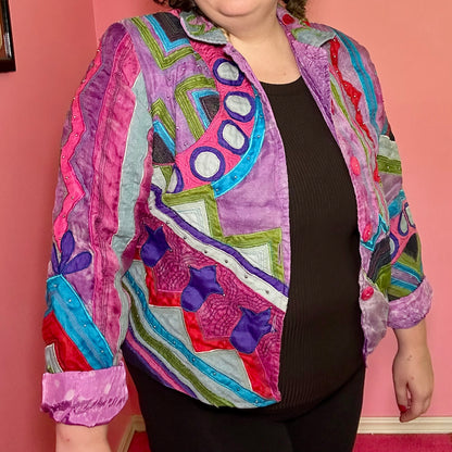 Funky Whimsical Purple Jacket (XL)