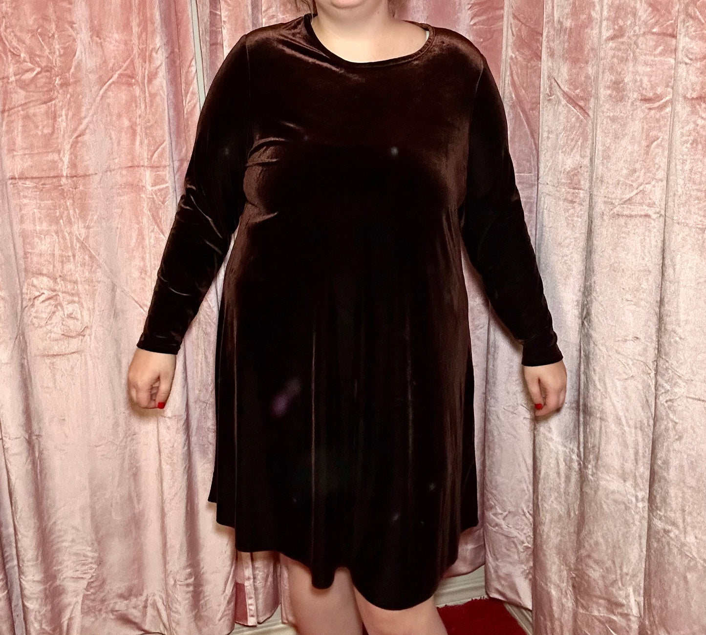 Brown Velvet Dress (20)