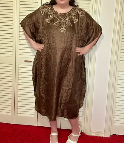 Brown and Gold Kaftan (5X)