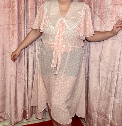 Pink Sheer Sailor Dress (20W)