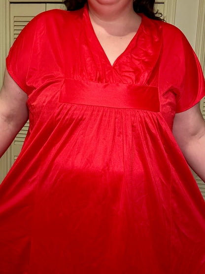 Red Satin Kaftan (OS)