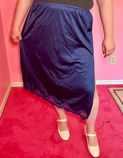 Navy Blue Slip Skirt (3X)