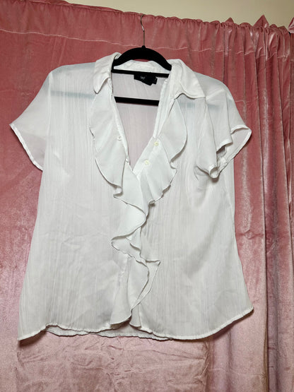 White Ruffle Top (16P)