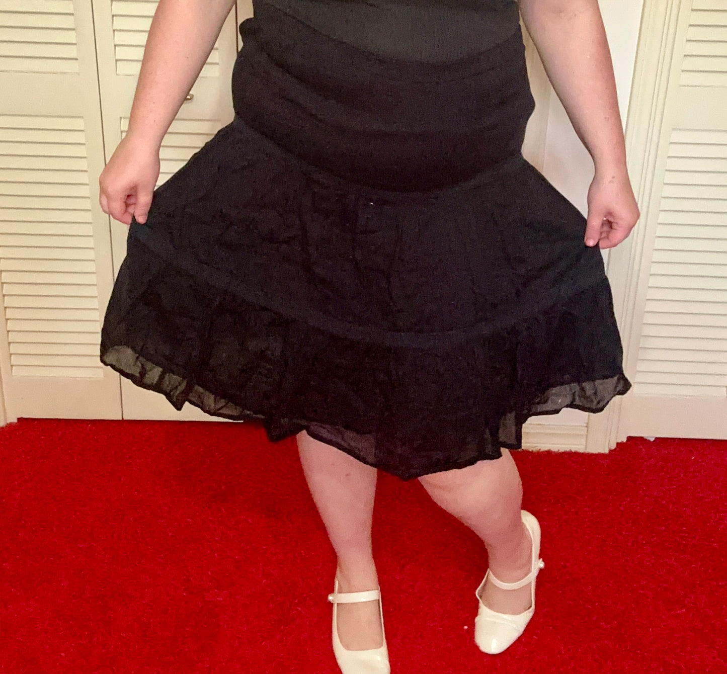 Tiered Black Boho Skirt (1X)