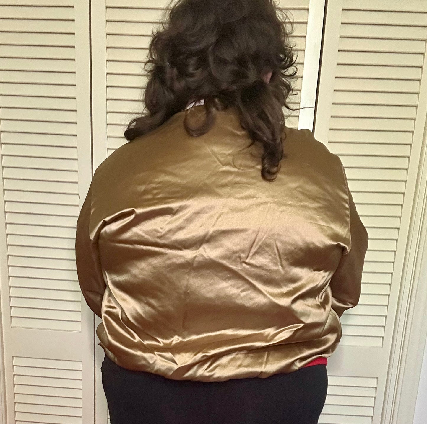 Gold and Red Bomber Jacket (L)