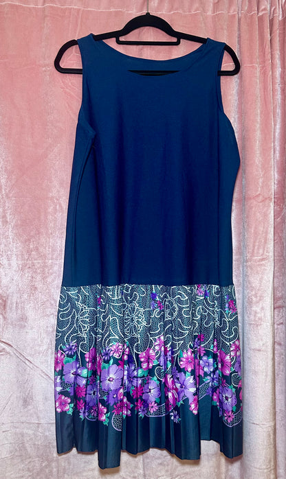 Navy Floral Dress (XL)