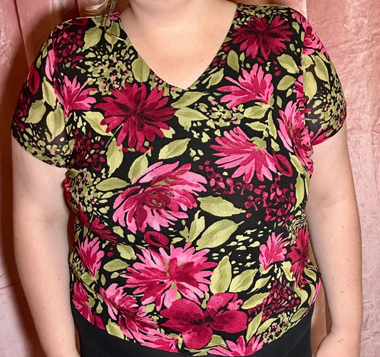 Y2K floral top (XL)