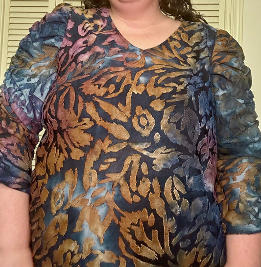 Blue Grunge Boho Fairy Blouse (18/20W)