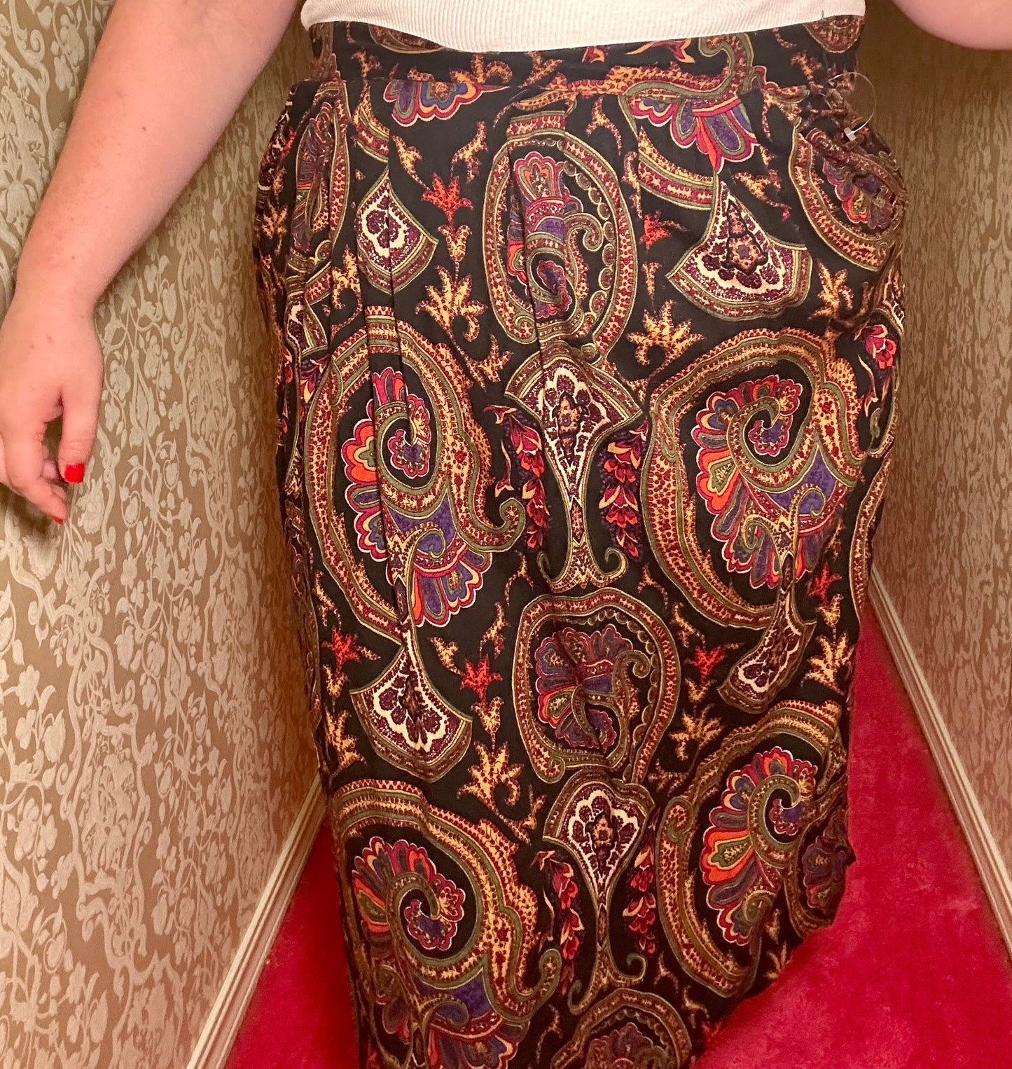 Dark Paisley Skirt (14)