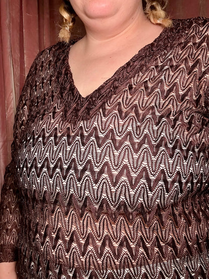 Brown Beach Blouse (16W)