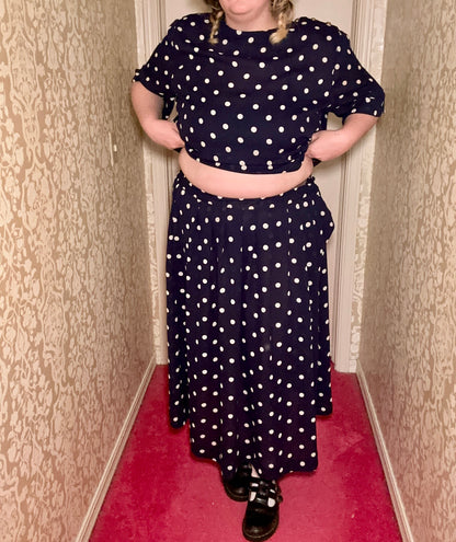 Navy Polka Dot Set (24W)