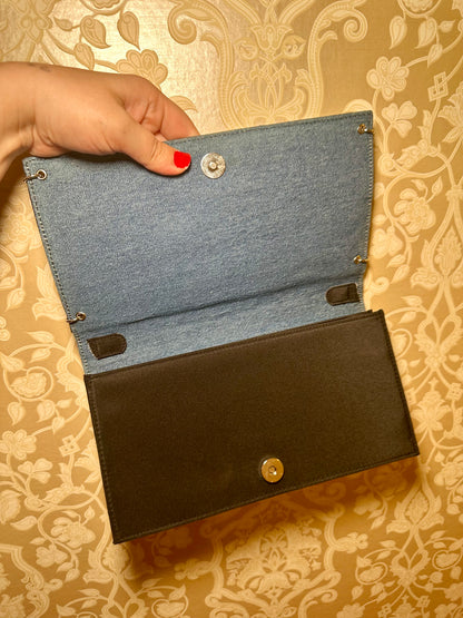 Denim Grommet Clutch
