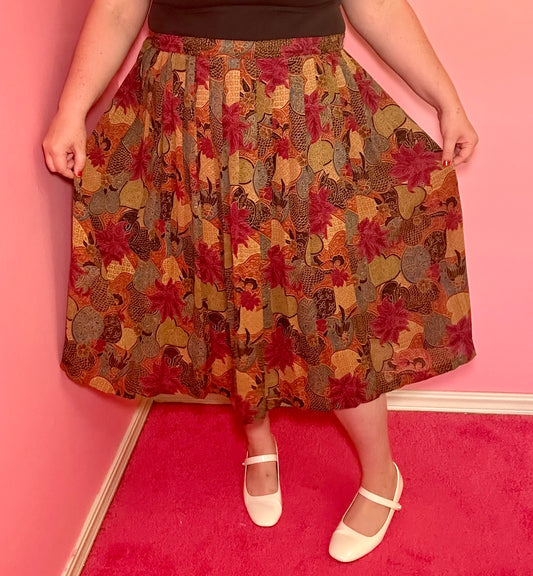 Earth tone Pleated Skirt (14)