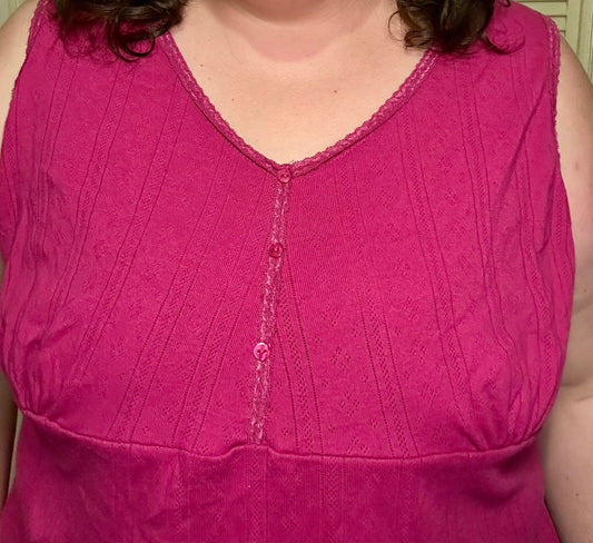 Magenta Babydoll Tank Top (22/24)