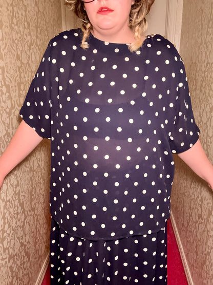 Navy Polka Dot Set (24W)