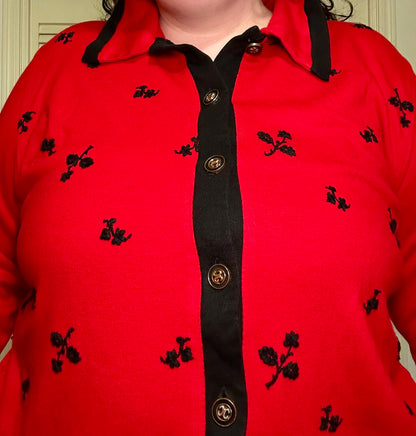 Red Rose Cardigan (XXL)
