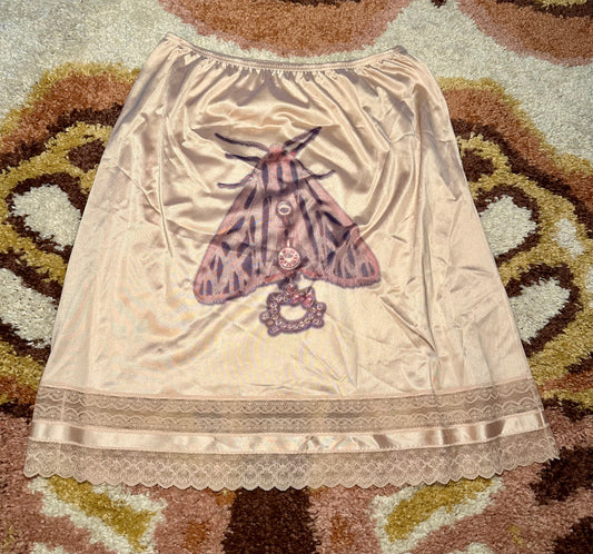 Pierced Moth Slip Skirt (L)