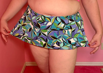 Blue Y2K Swim Skirt (XL)