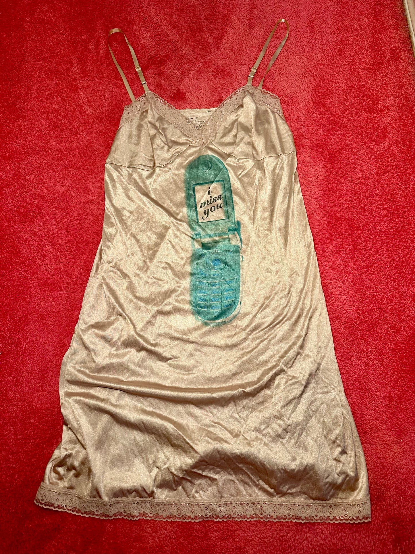 I Miss You Phone Slip Dress (XL)