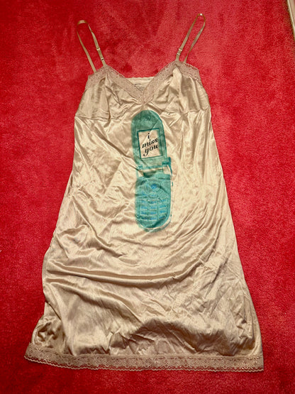 I Miss You Phone Slip Dress (XL)