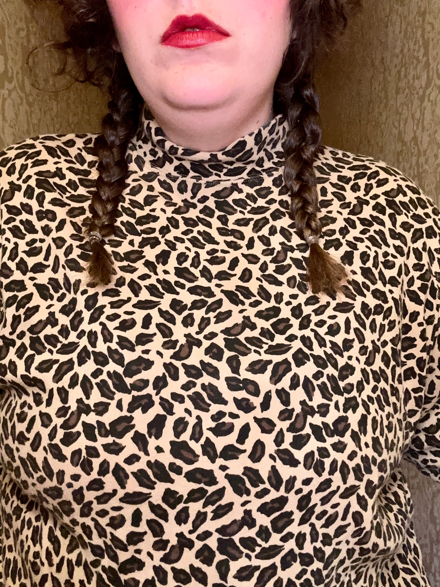 Leopard Turtleneck Top (3X)