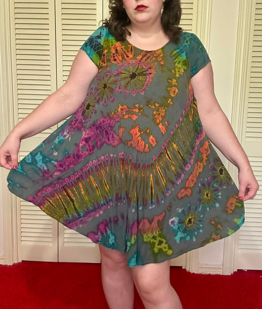 Dark Tie Dye Dress (XL)